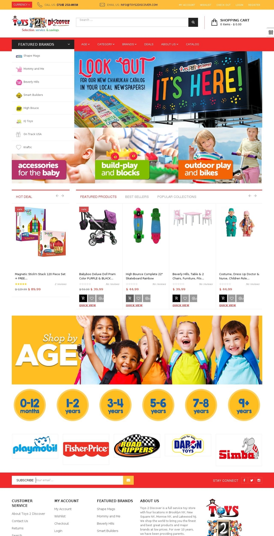 toys2discover.com shopify website screenshot