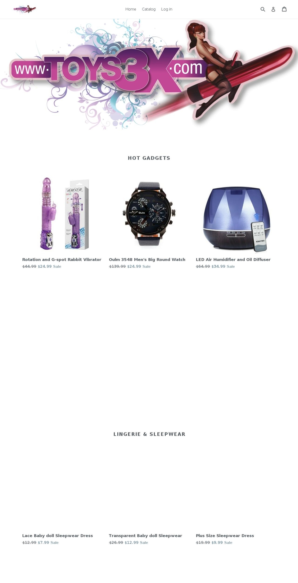 toys3x.com — Shopify storefront screenshot
