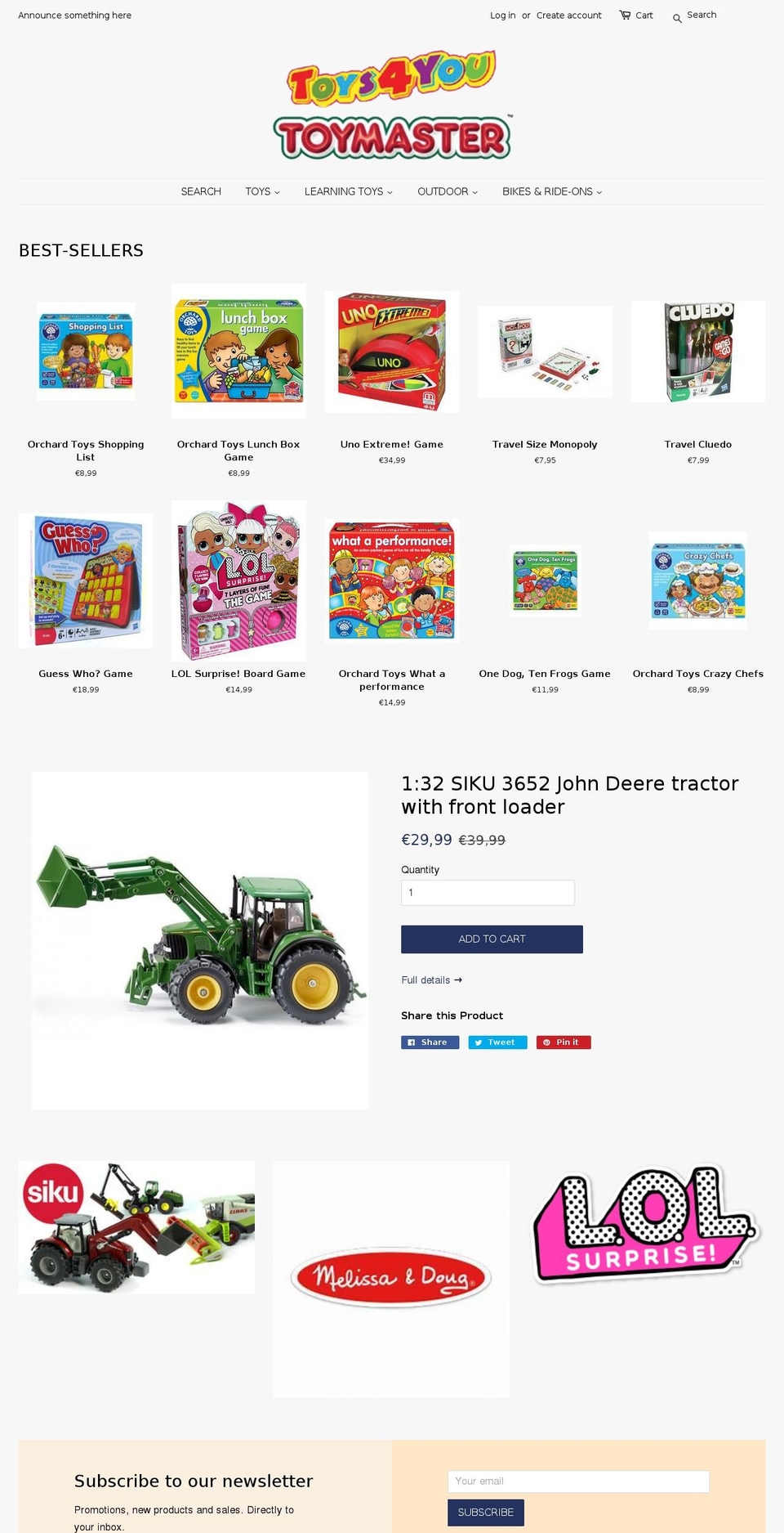 toys4you.ie shopify website screenshot