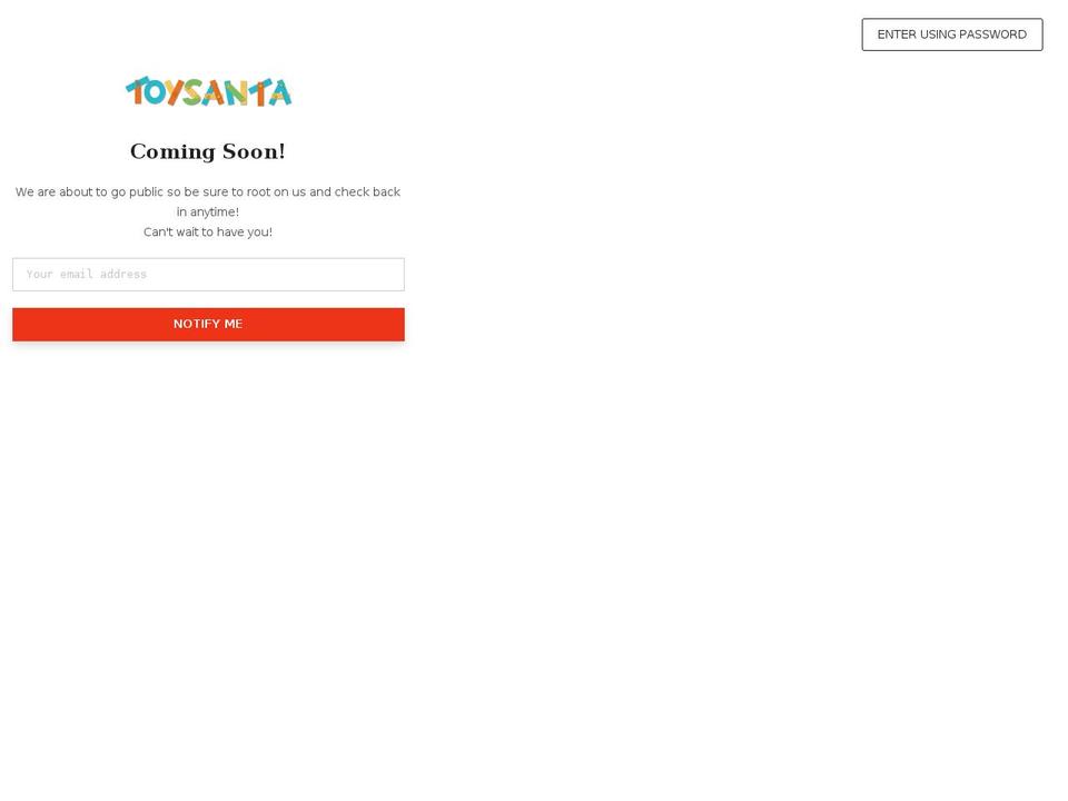 toysanta.com shopify website screenshot