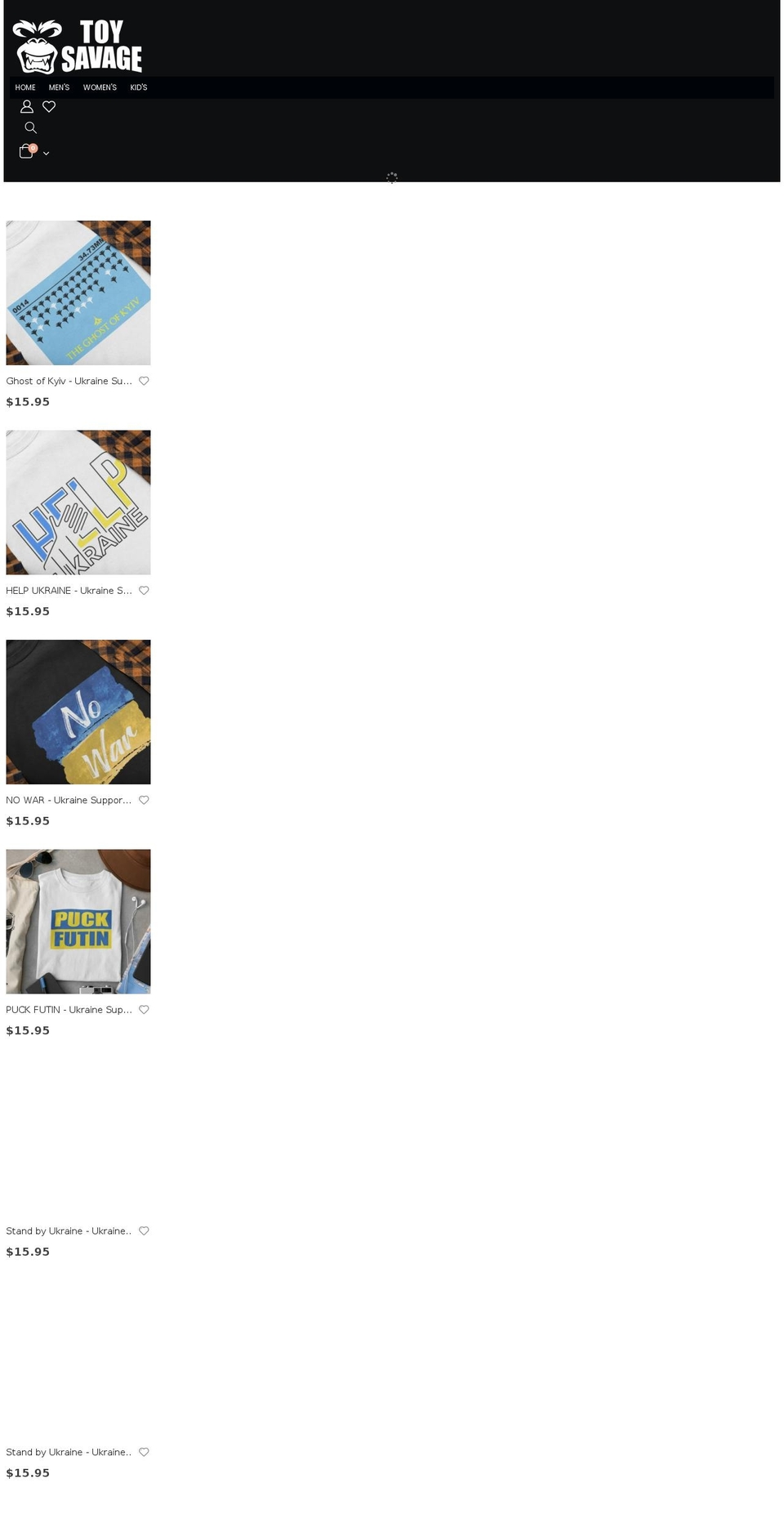 toysavage.com shopify website screenshot