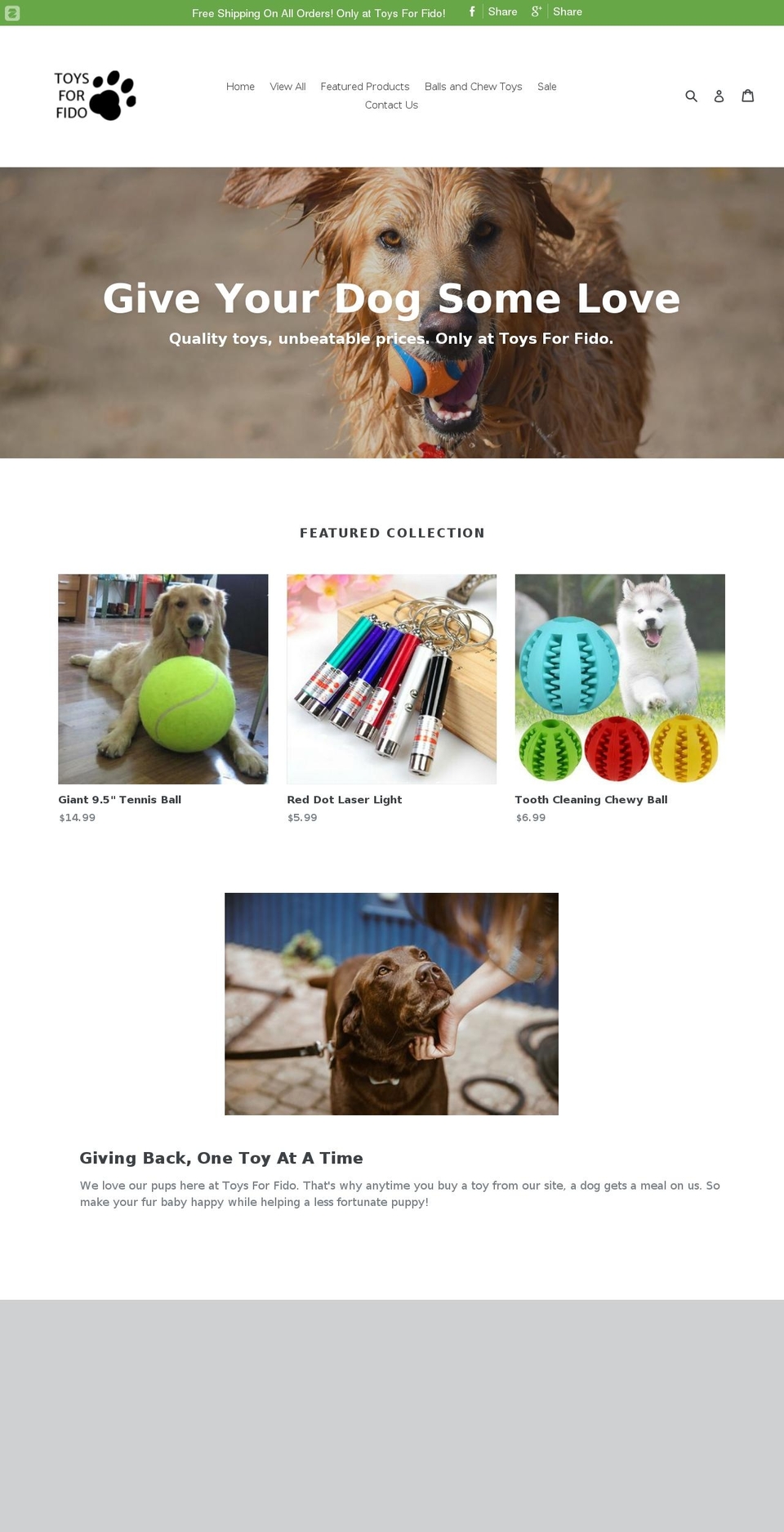 toysforfido.com — Shopify storefront screenshot