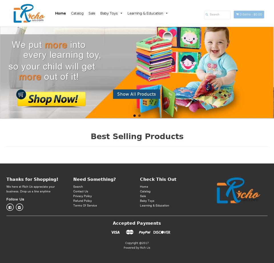 toyslanding.com — Shopify storefront screenshot