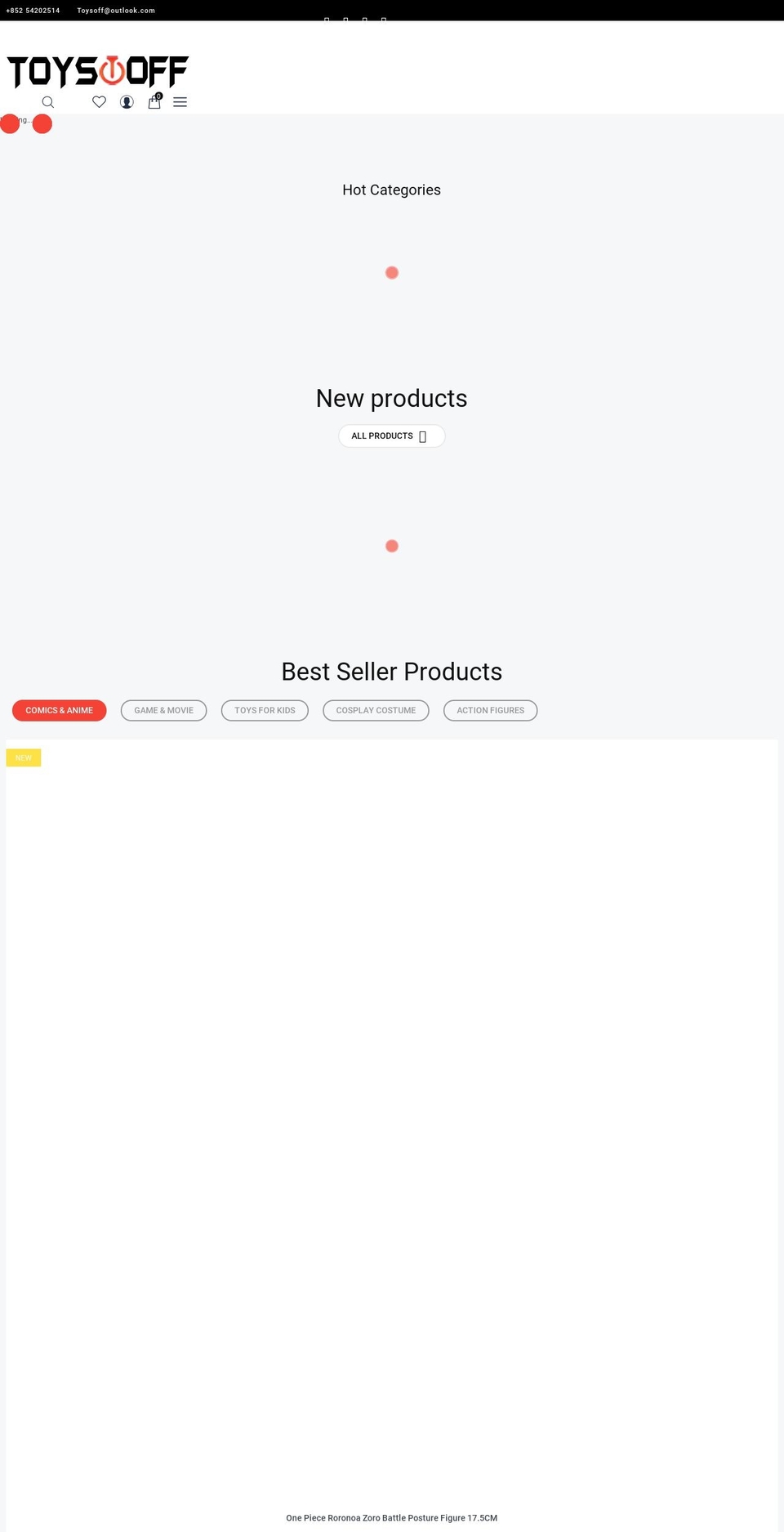 toysoff.com shopify website screenshot