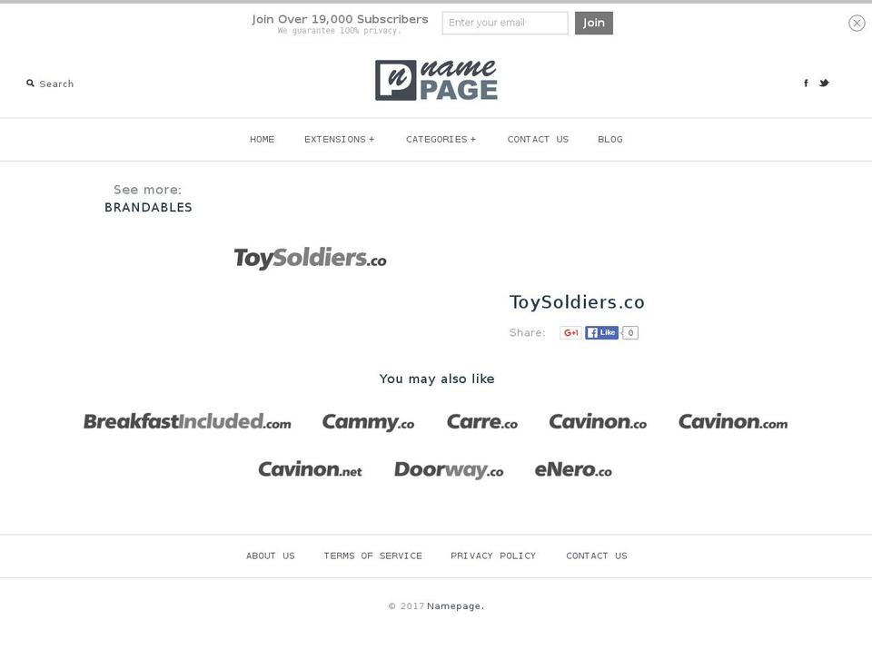 toysoldiers.co shopify website screenshot