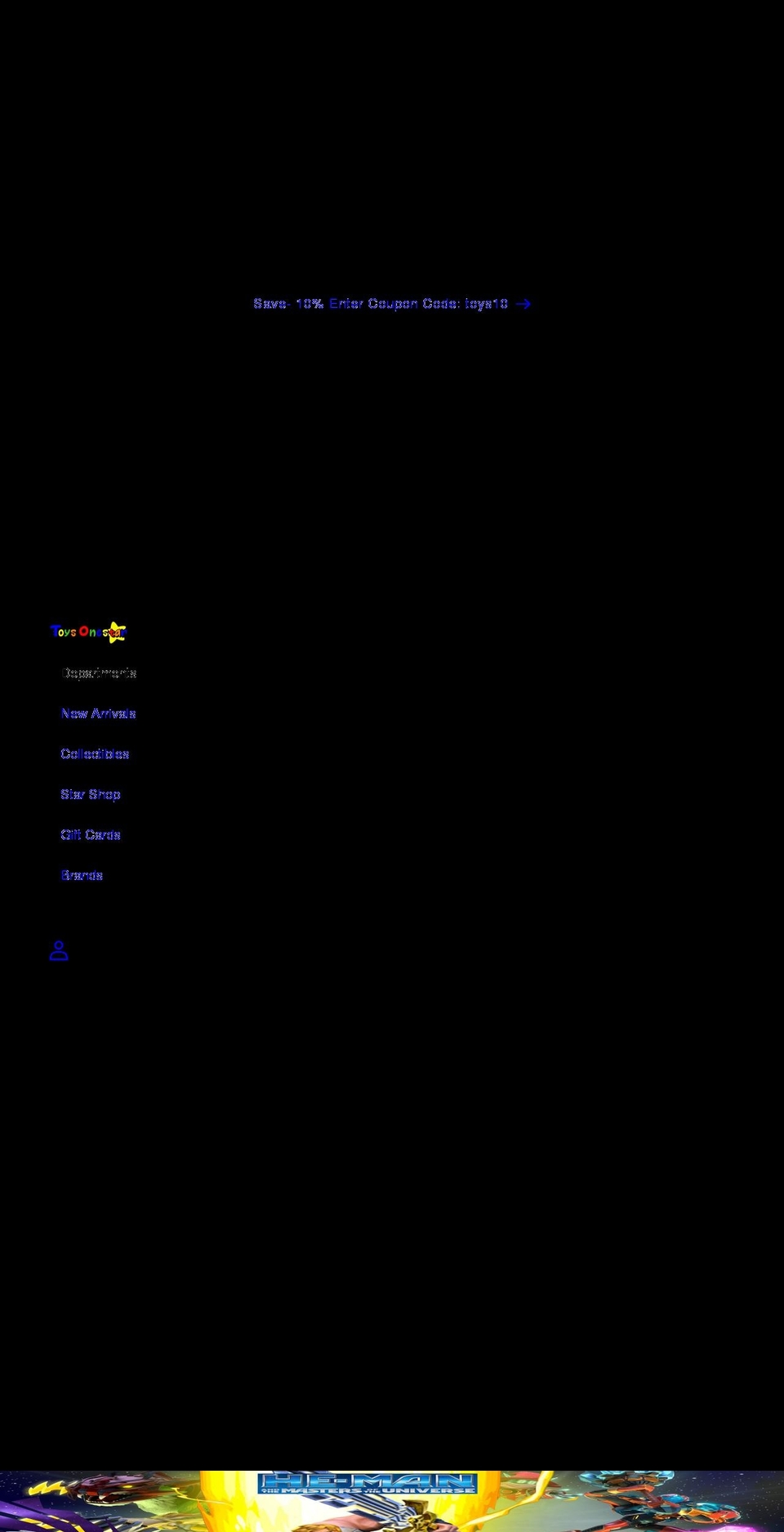 toysonestar.com shopify website screenshot