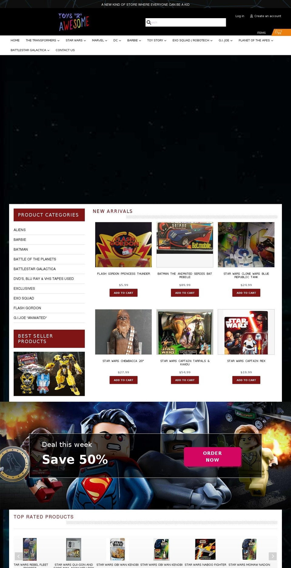 toysrawesome.com — Shopify storefront screenshot