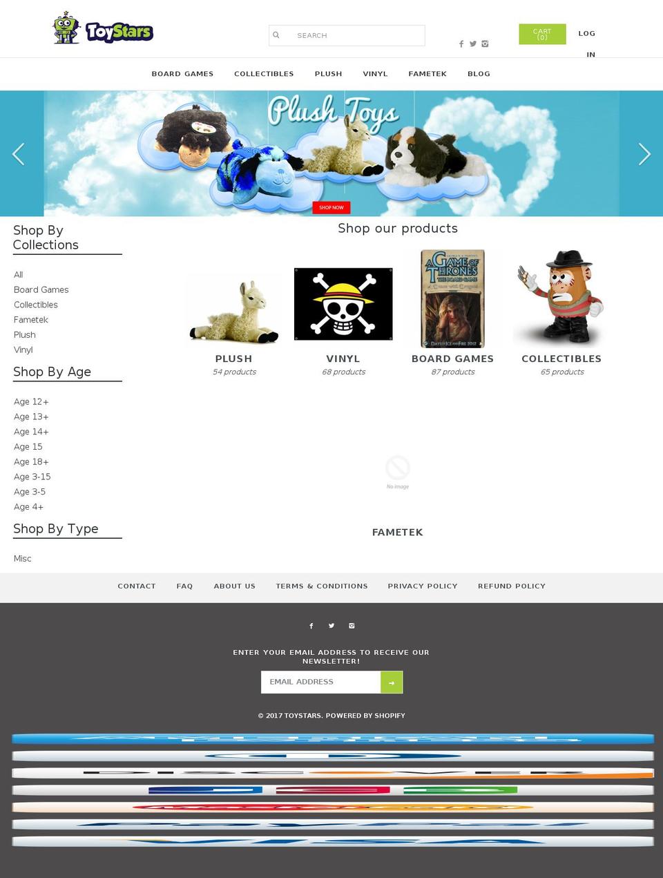 toytheme Shopify theme site example toystarcollectibles.com