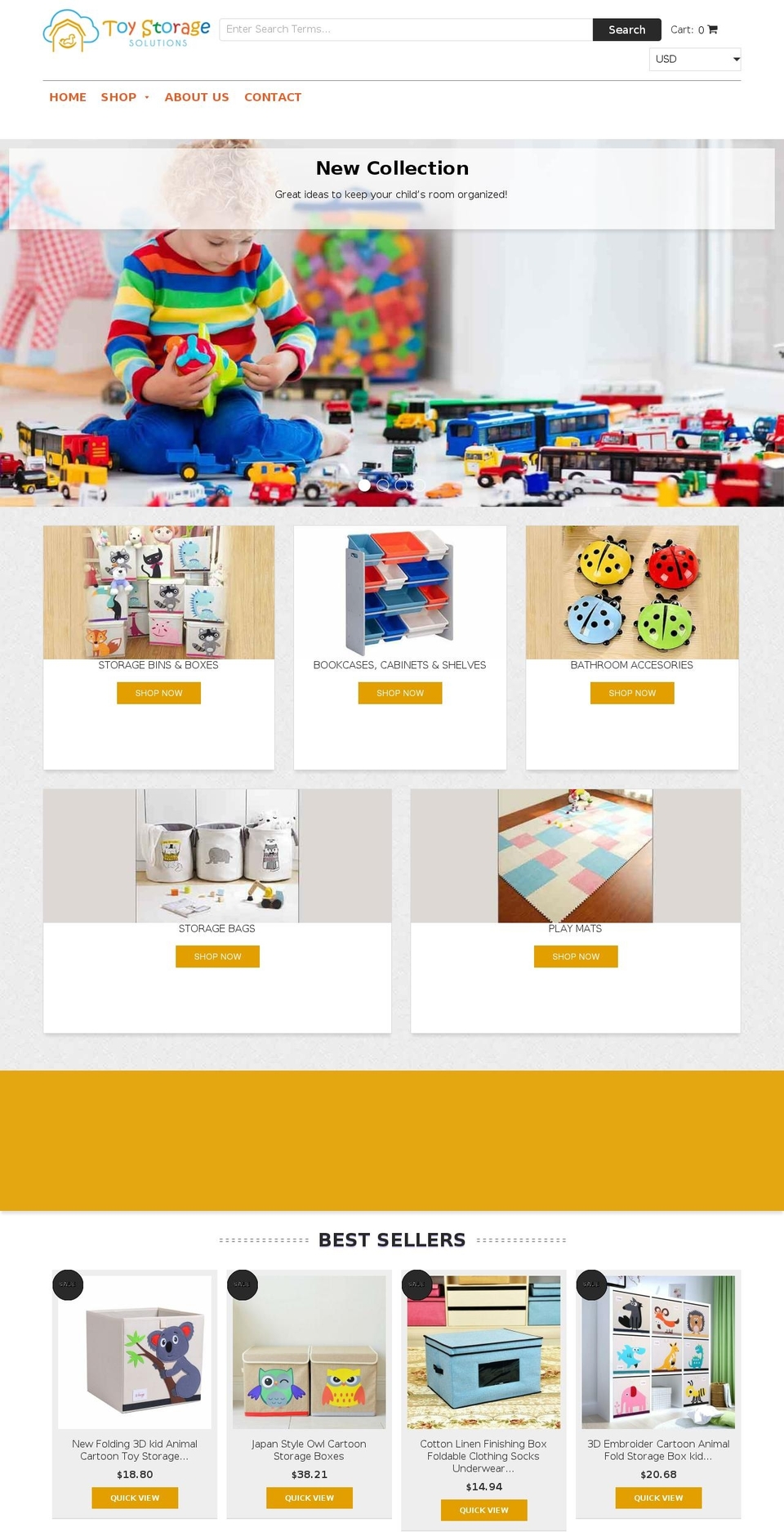 toystoragesolutions.com — Shopify storefront screenshot