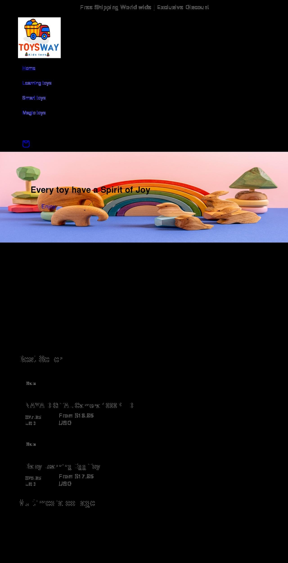 toysway.com shopify website screenshot