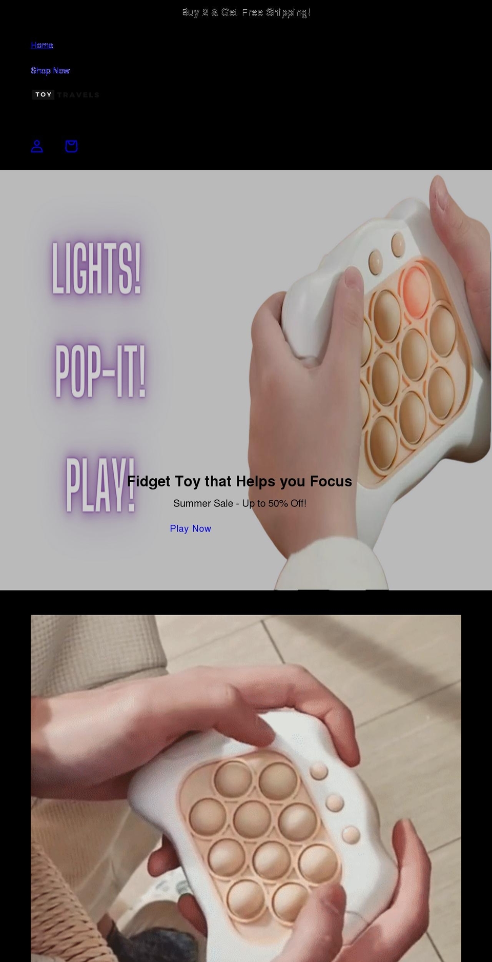 toytravels.com shopify website screenshot