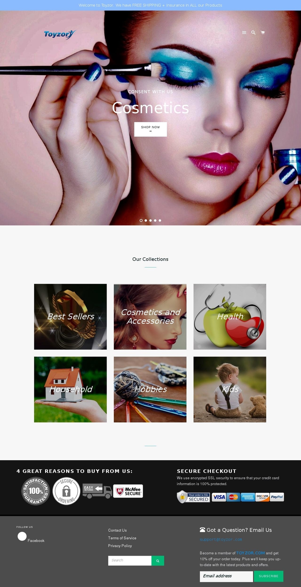 toyzor.com shopify website screenshot
