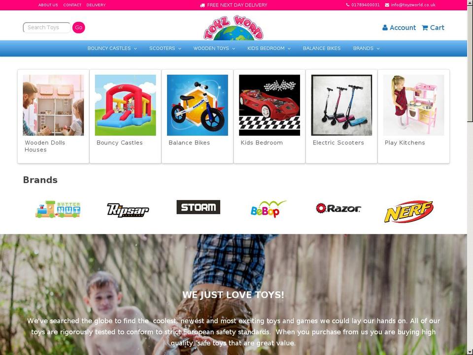 toyzworld.co.uk shopify website screenshot