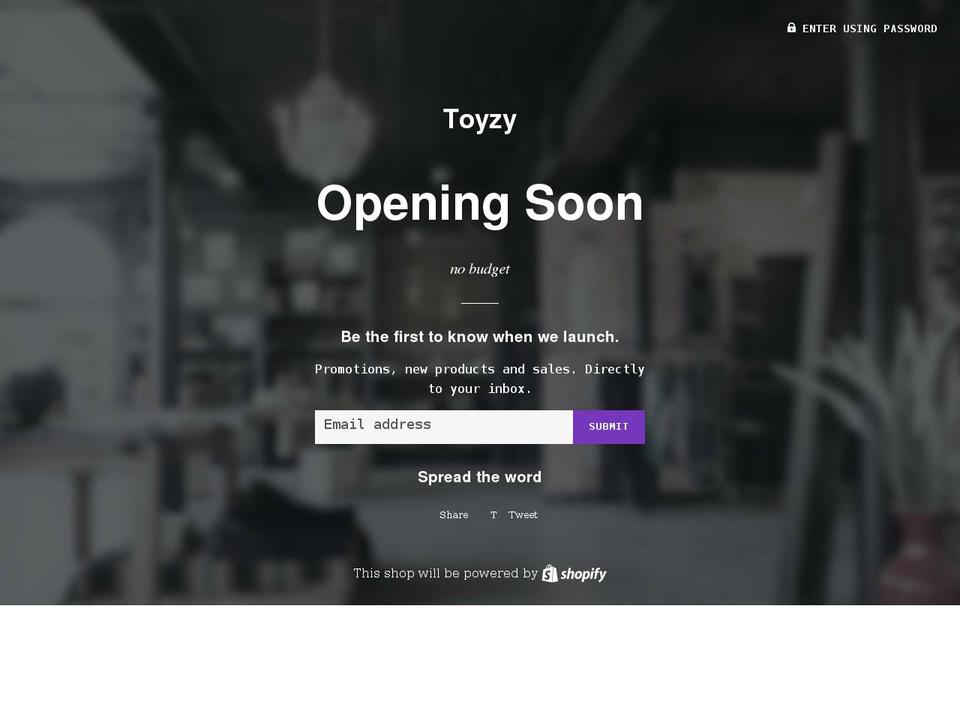 toyzy.co.uk shopify website screenshot