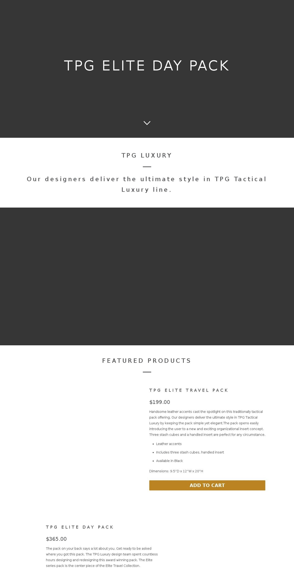 tpgluxury.com — Shopify storefront screenshot