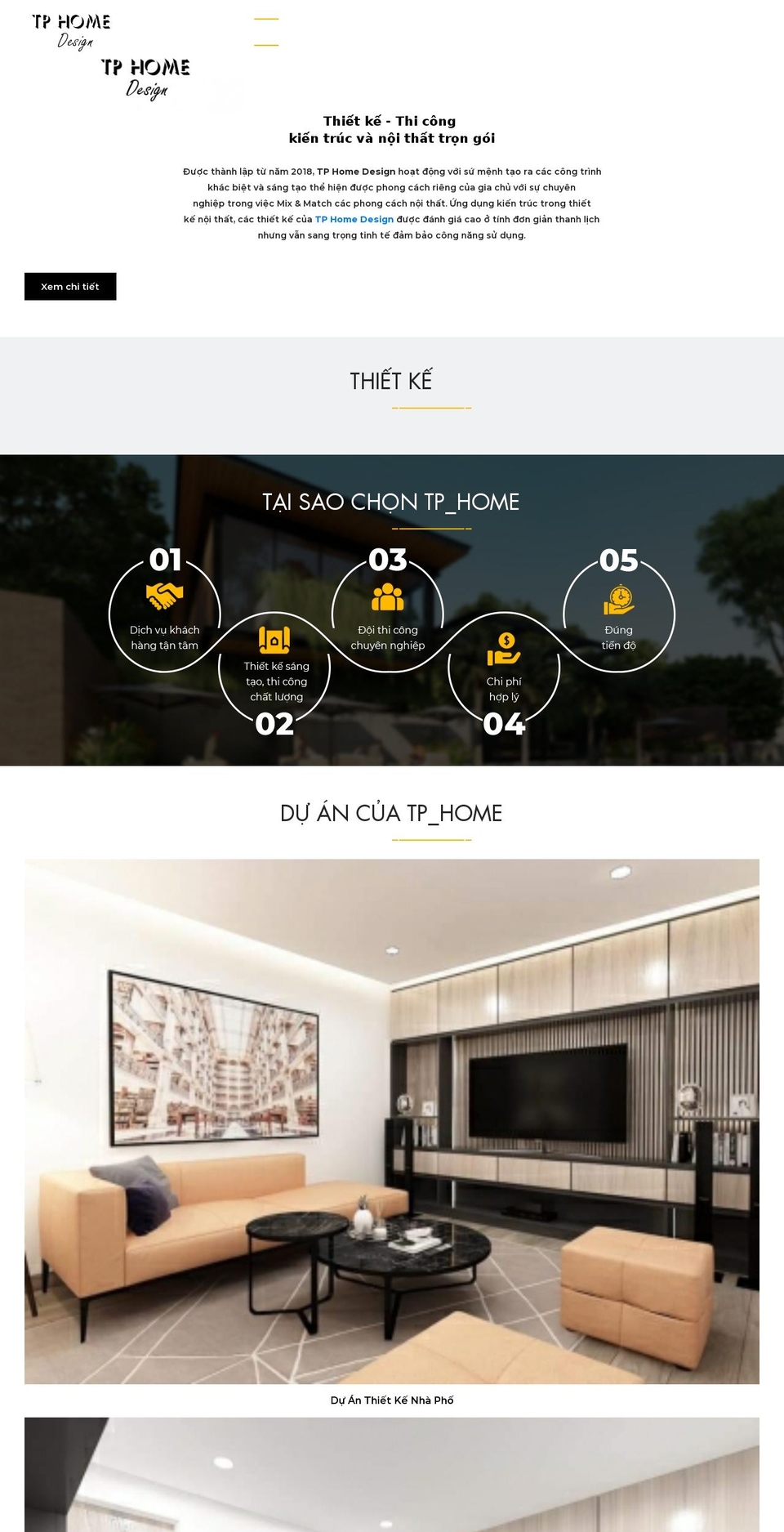 tphomedesign.com — Shopify storefront screenshot