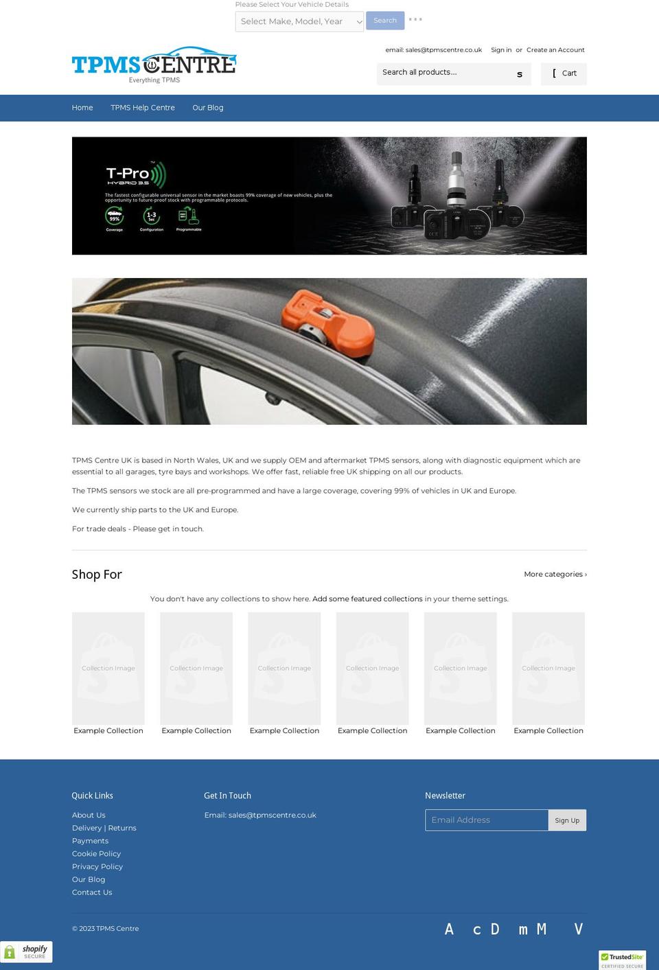 tpmscentre.co.uk shopify website screenshot