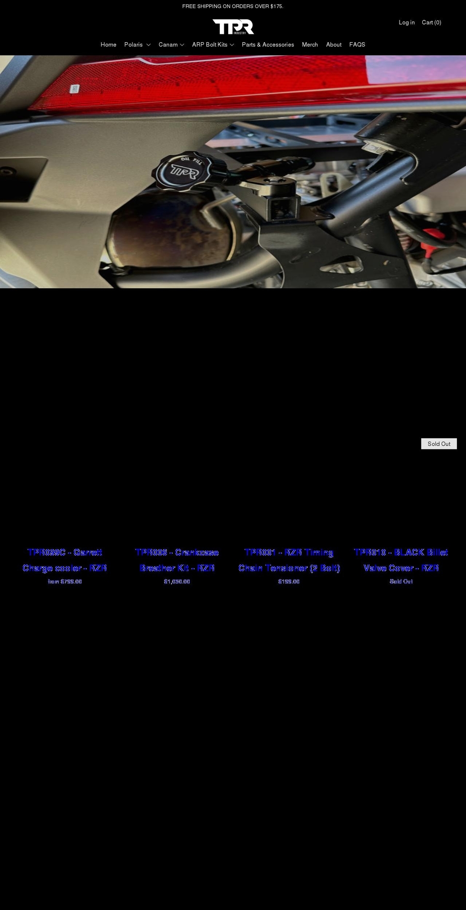 tprindustry.com shopify website screenshot