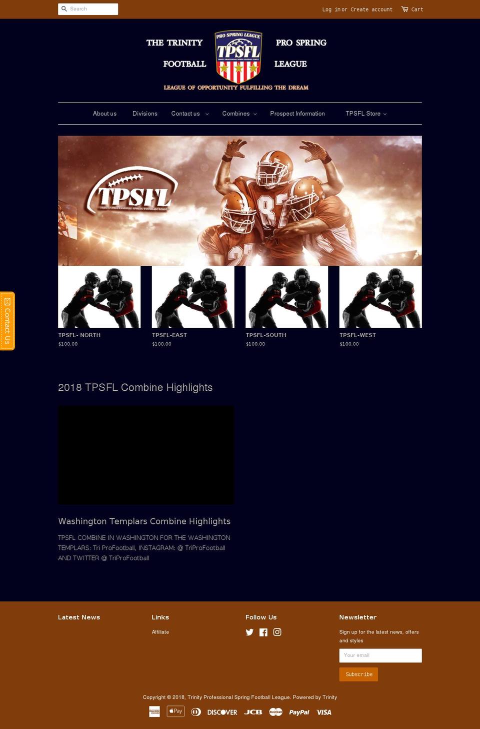 tpsfl.net shopify website screenshot