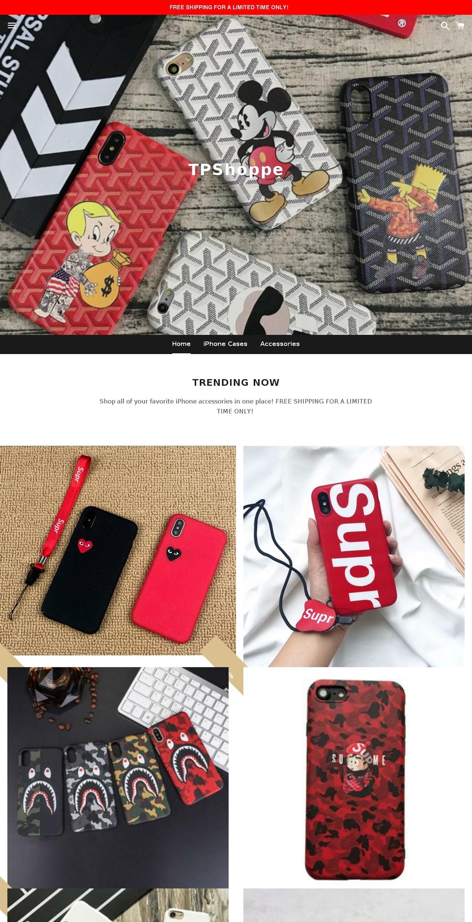 tpshoppe.com shopify website screenshot
