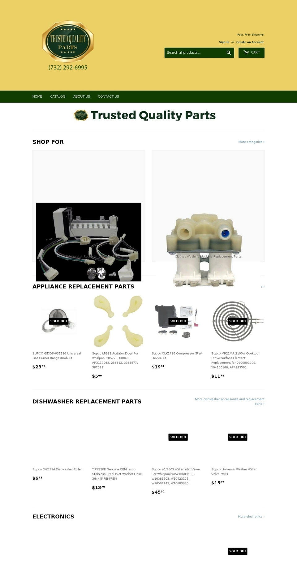tqpshop.com — Shopify storefront screenshot