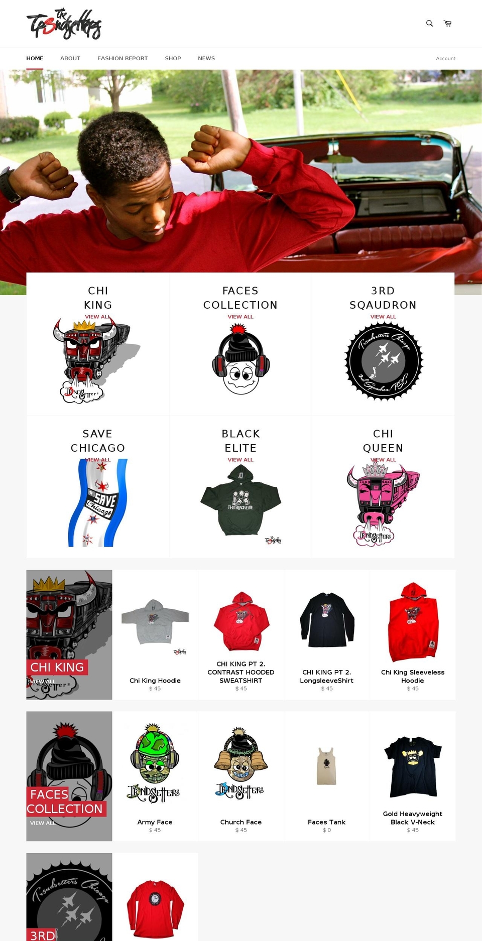 tr3ndsetters.com shopify website screenshot