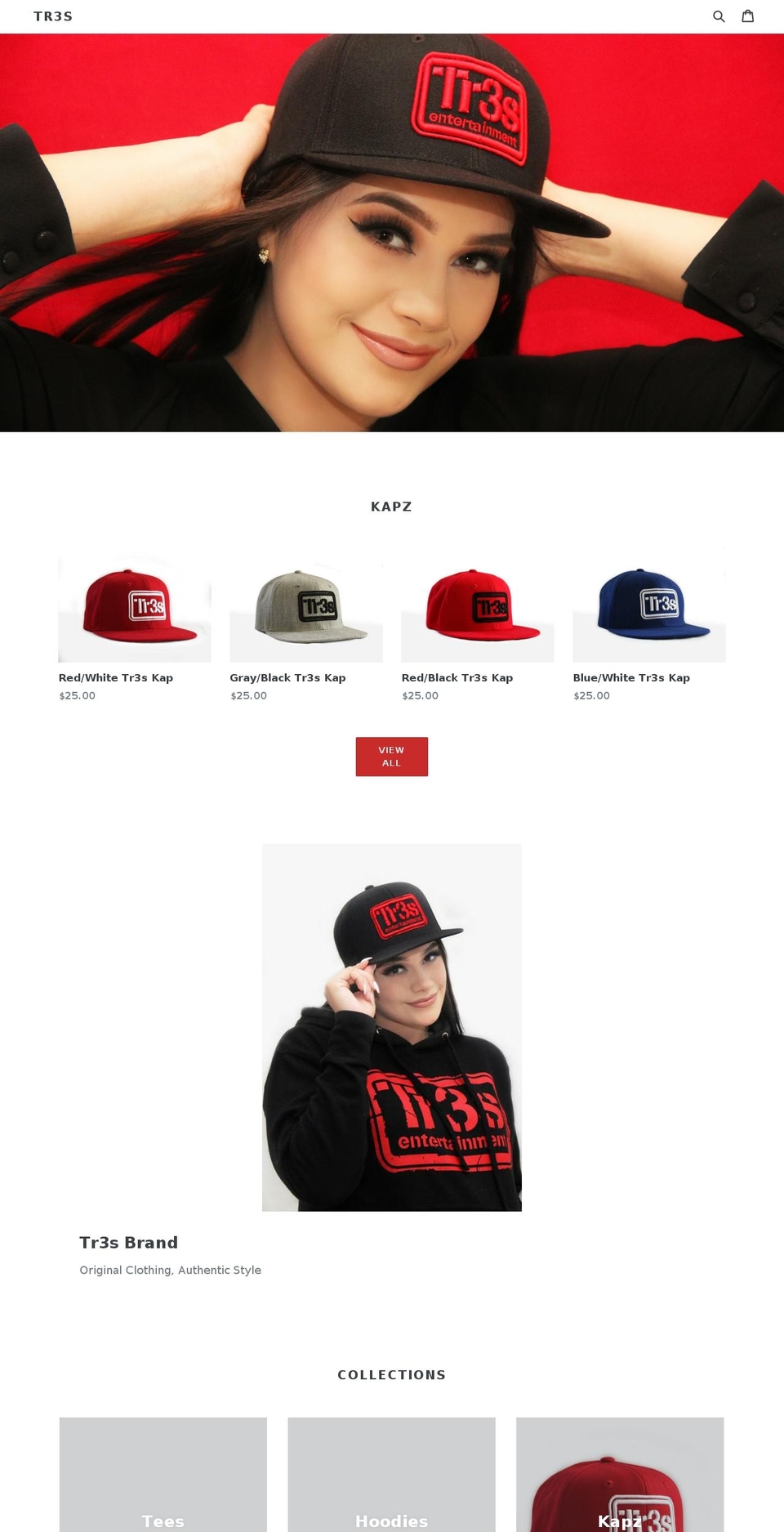 tr3skapz.com — Shopify storefront screenshot