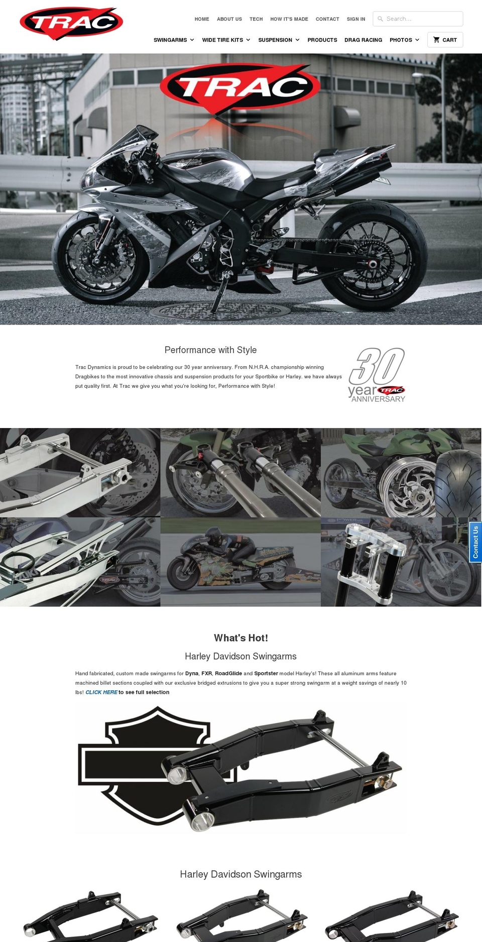 tracdynamics.com shopify website screenshot