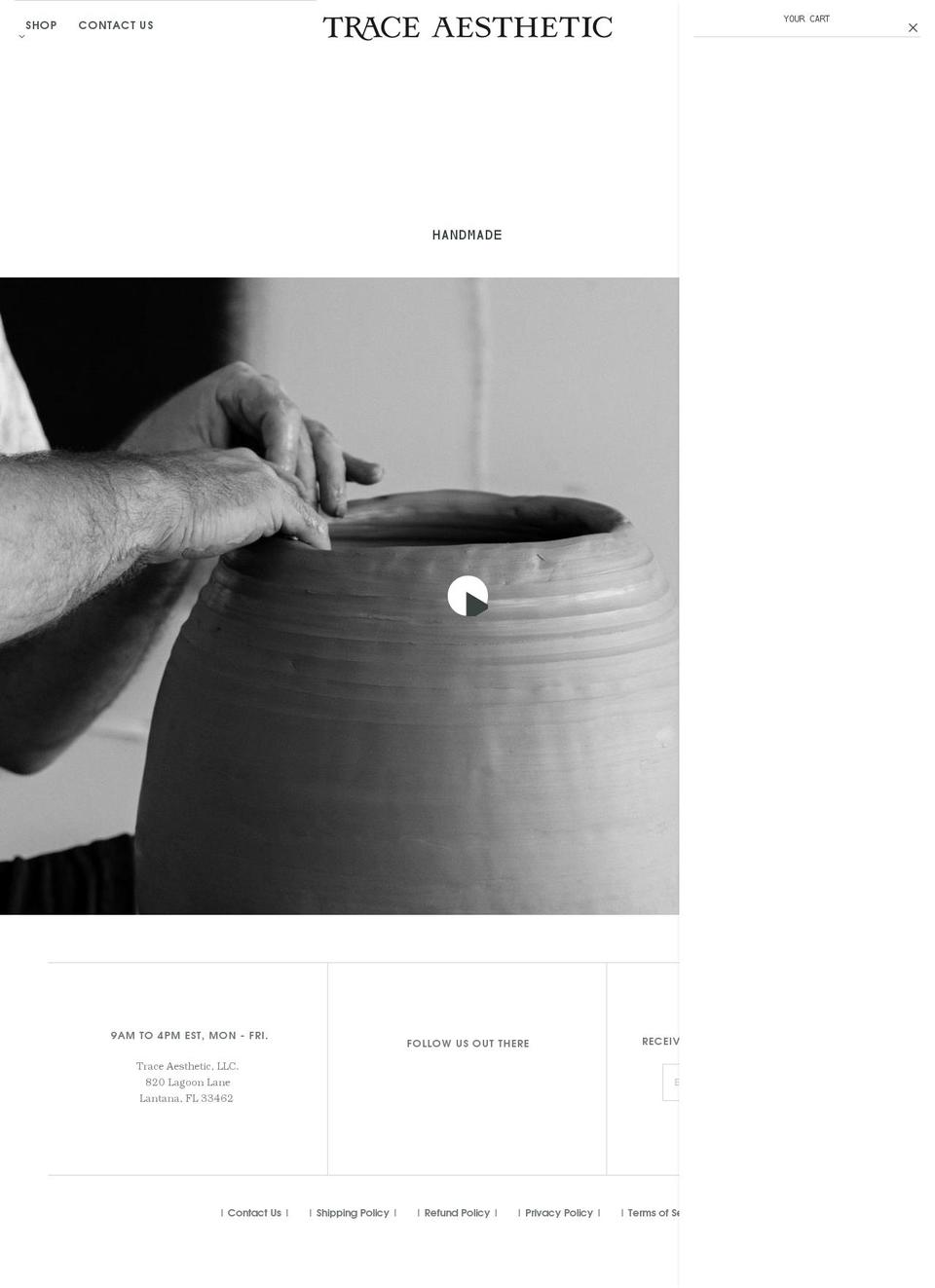 traceaesthetic.com shopify website screenshot