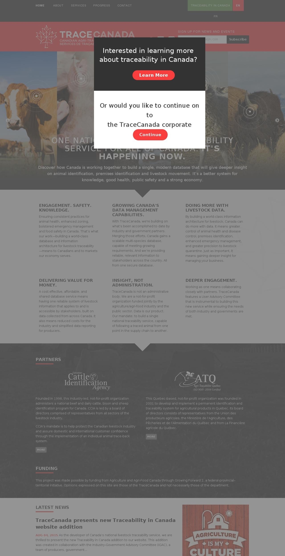 tracecanada.com shopify website screenshot