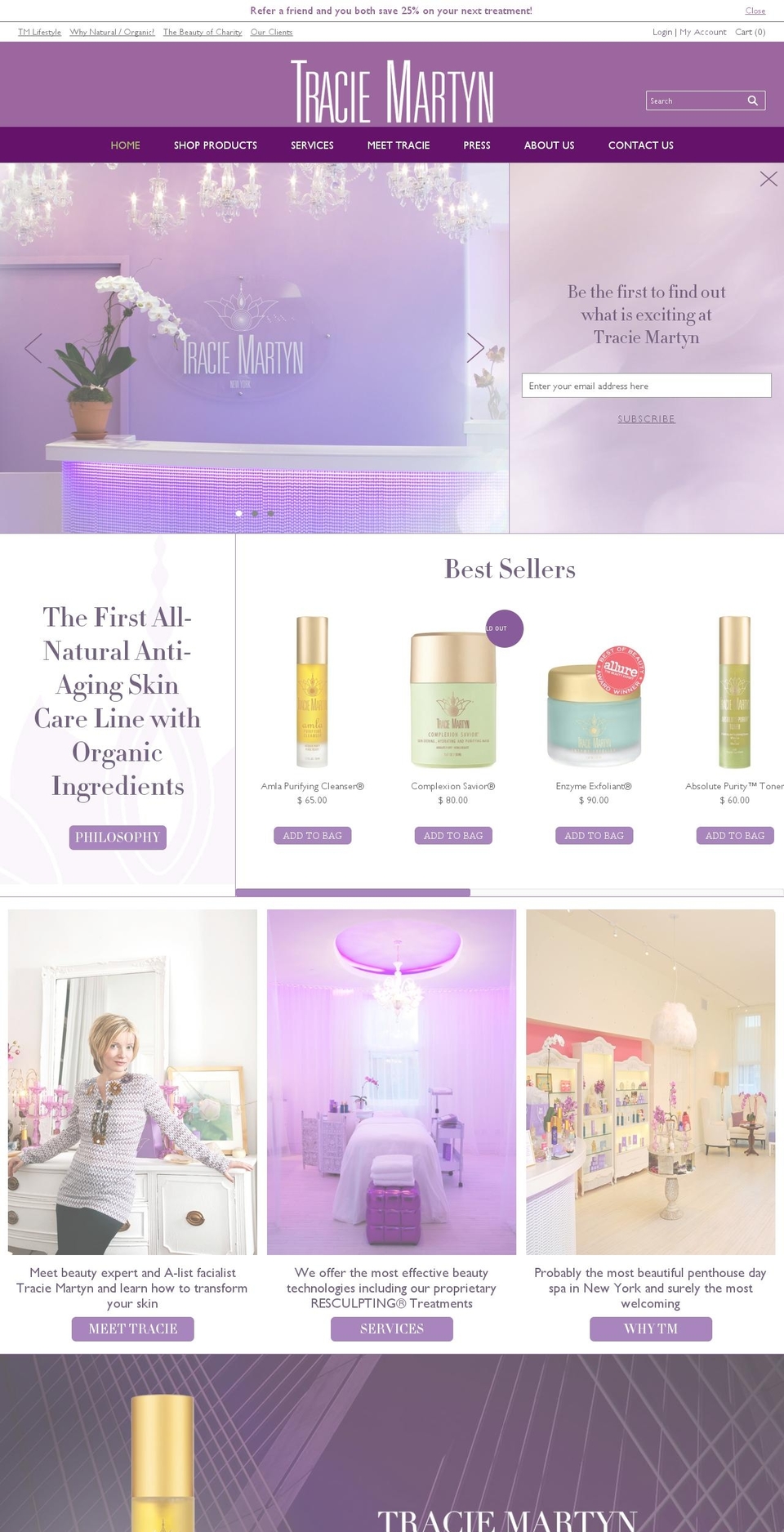 tracielift.com shopify website screenshot