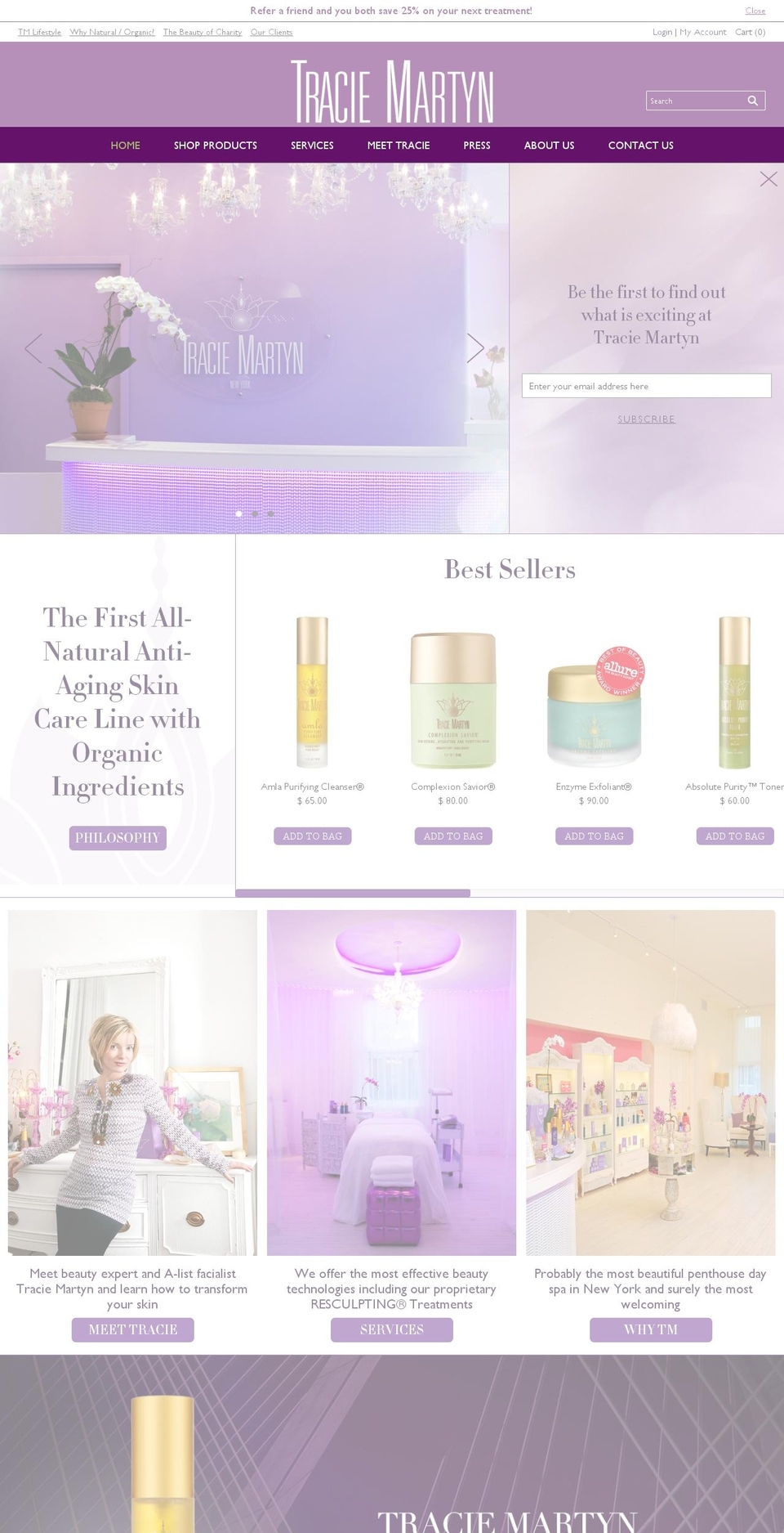 traciemartyn.net shopify website screenshot