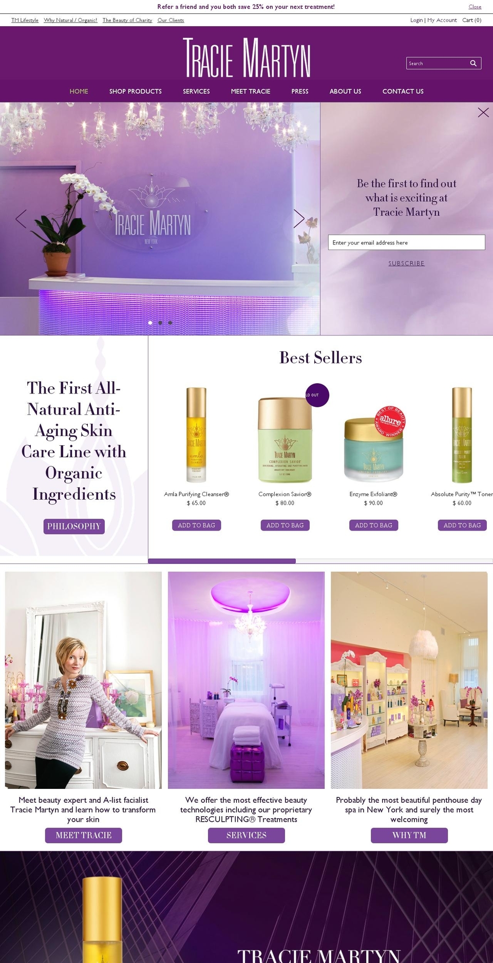 traciesbeauty.net shopify website screenshot