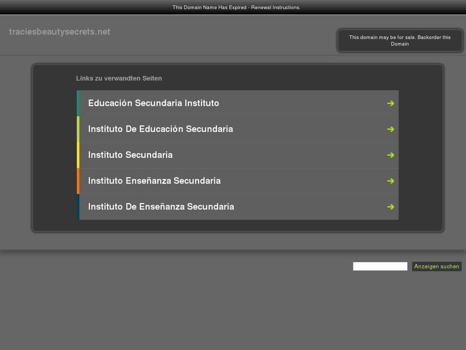 traciesbeautysecrets.net shopify website screenshot