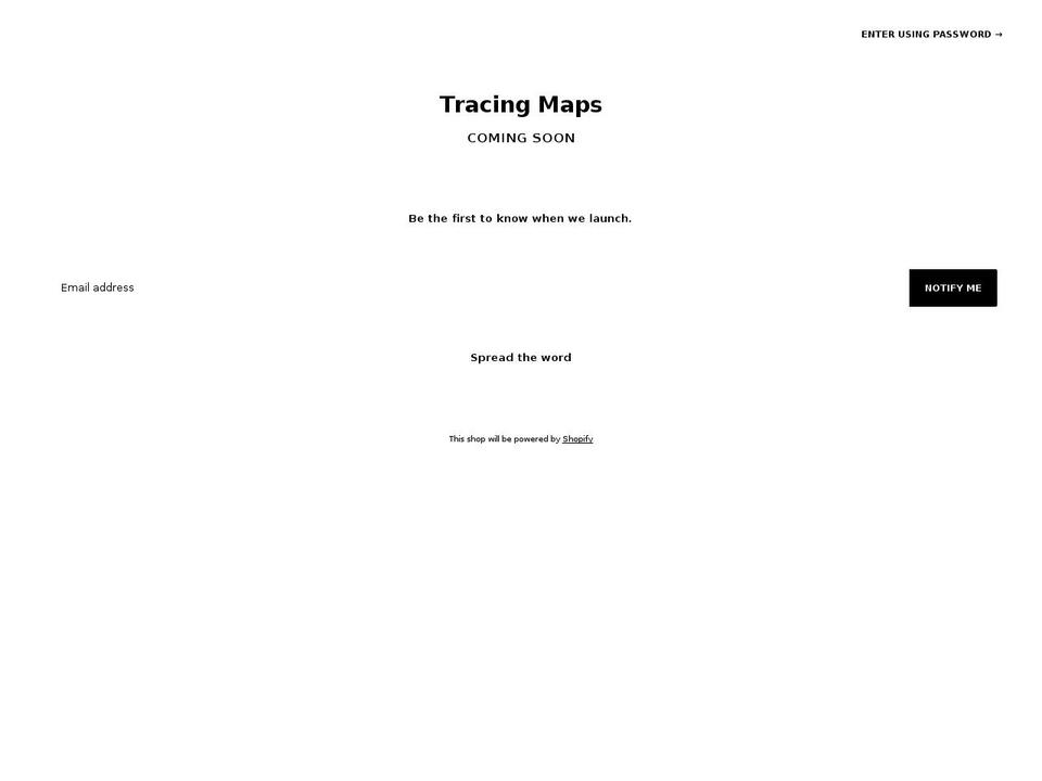 tracingmaps.com shopify website screenshot