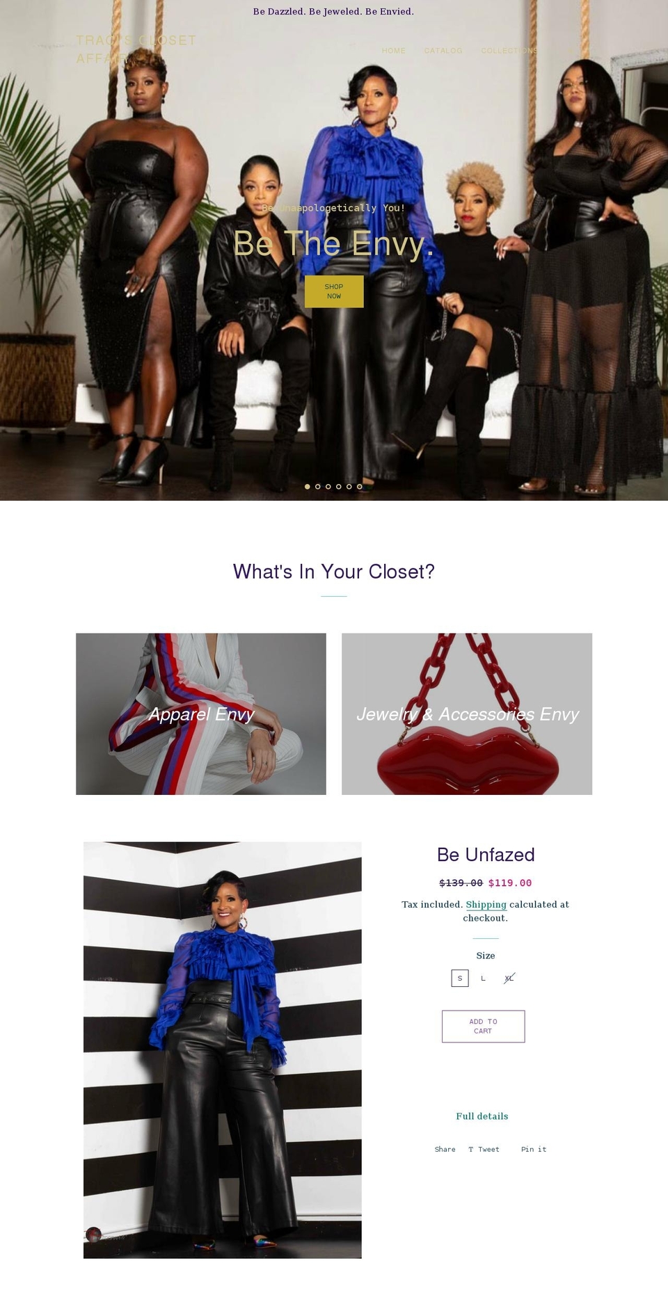 tracisclosetaffair.com shopify website screenshot