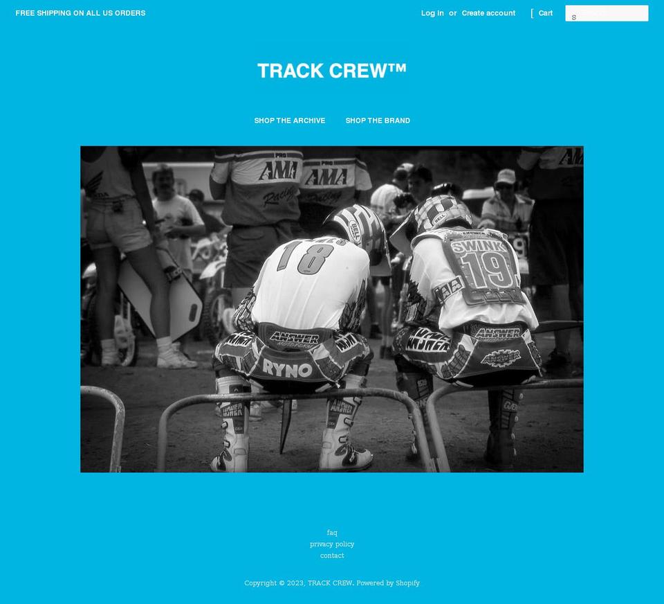track-crew.com shopify website screenshot