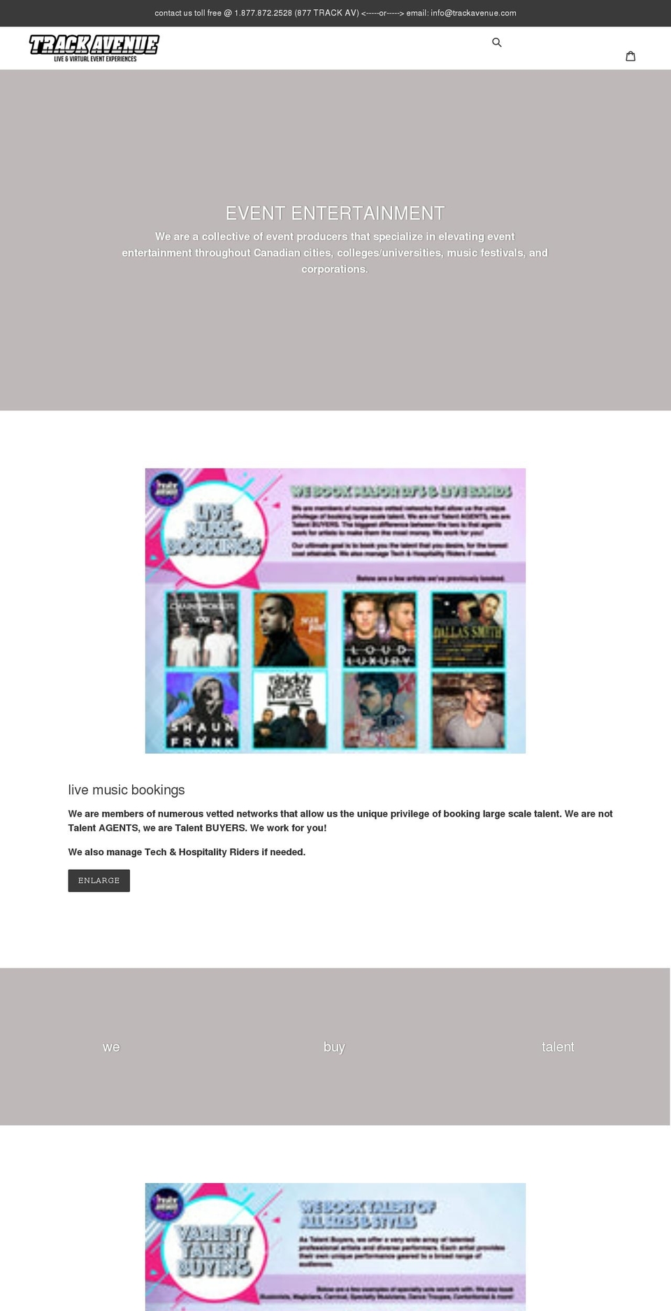 trackavenue.com shopify website screenshot