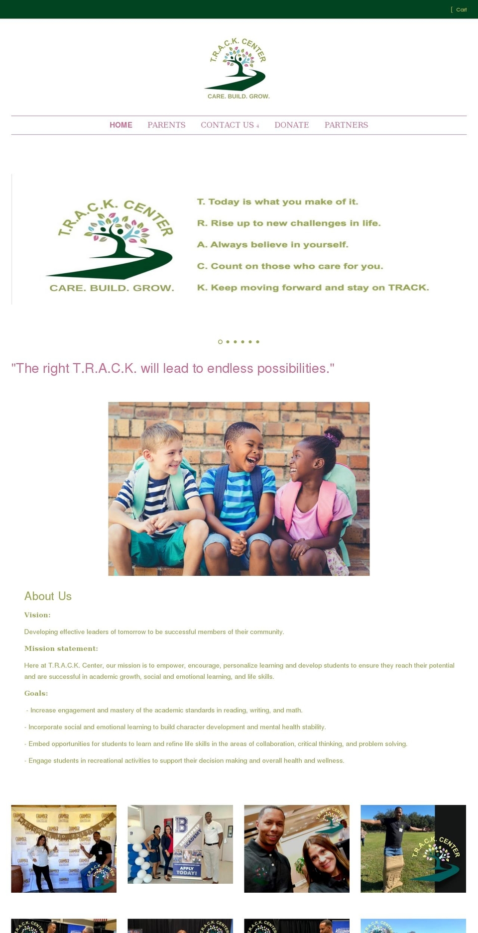 trackcenter.org shopify website screenshot