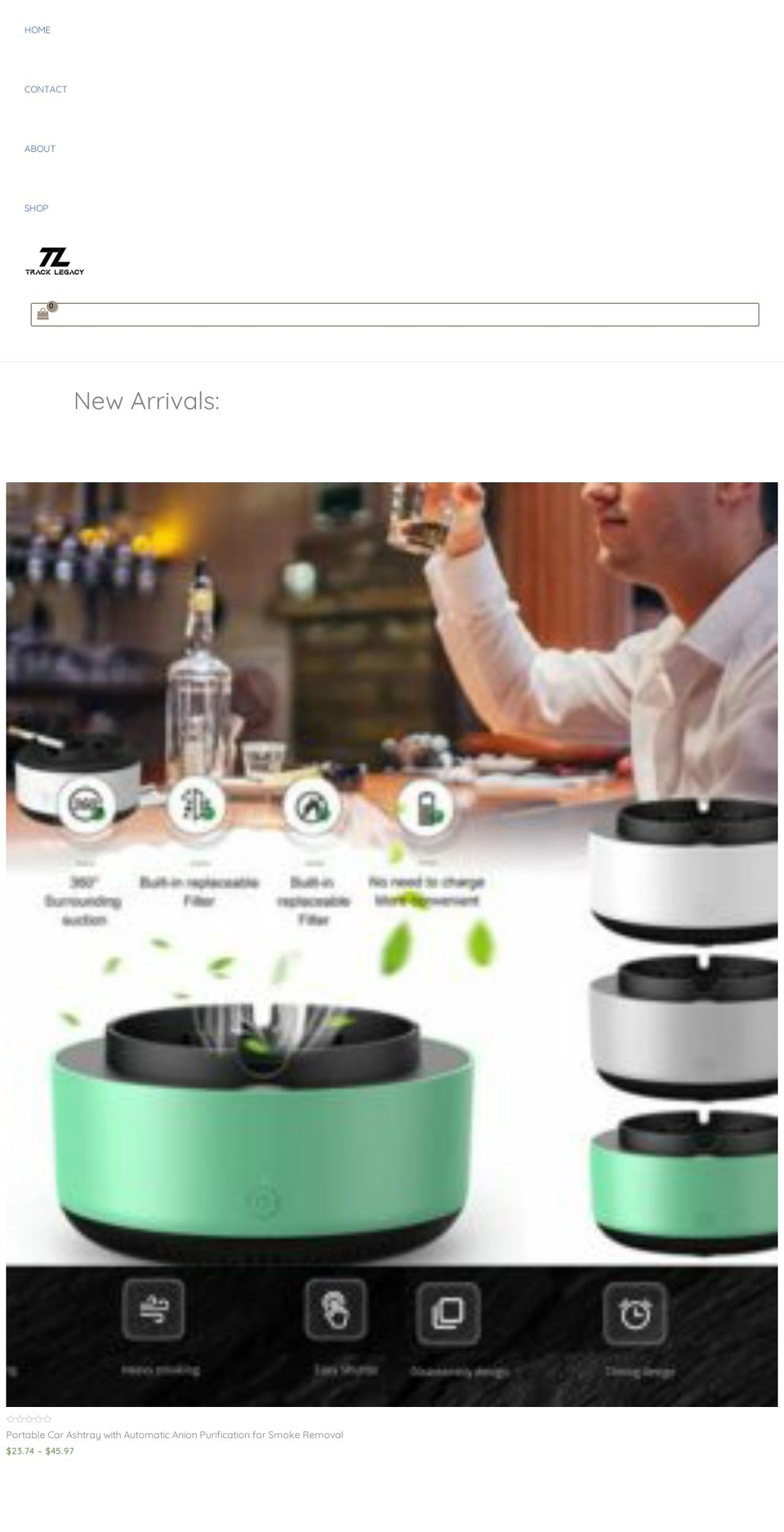 tracklegacy.com — Shopify storefront screenshot