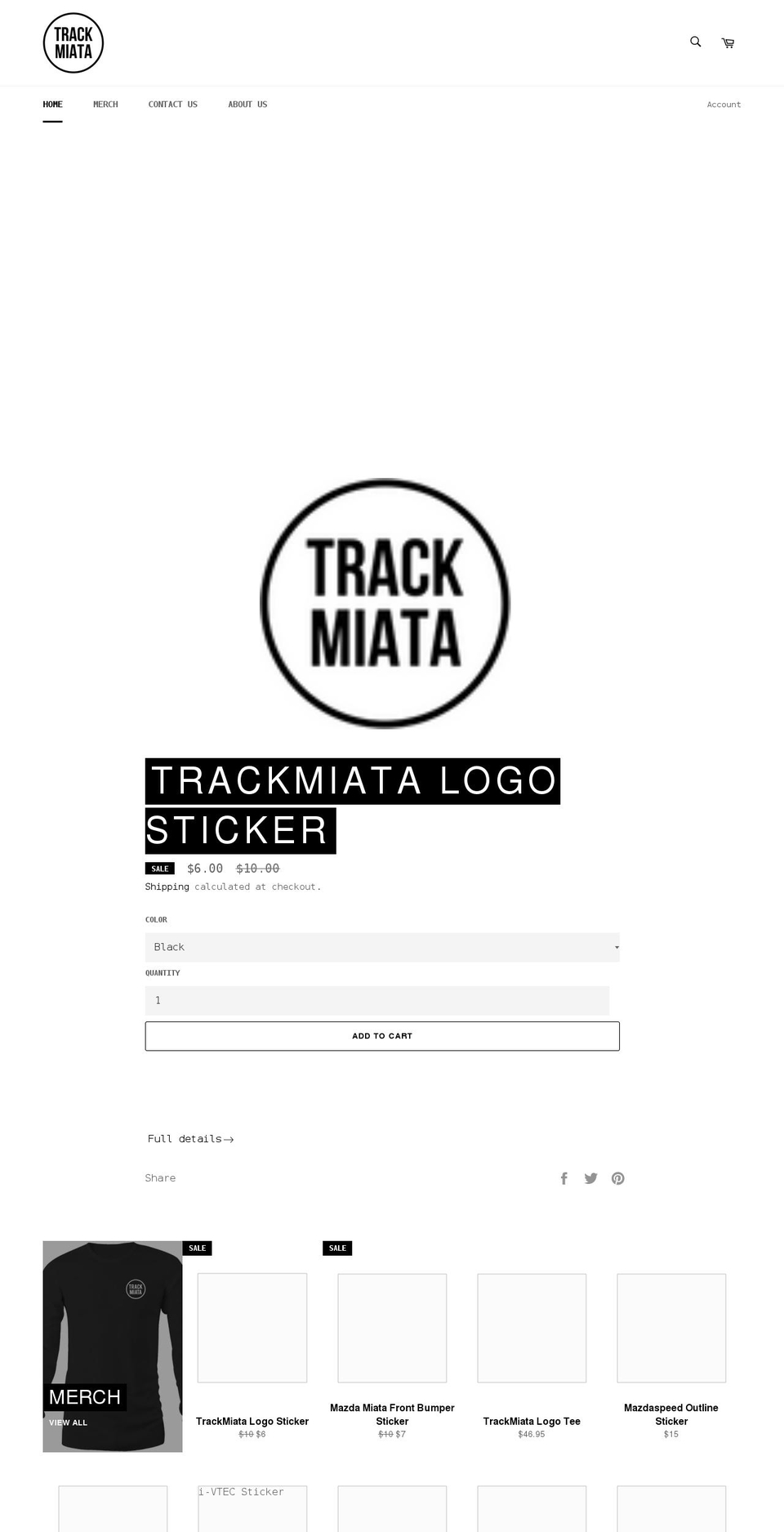 trackmiata.com shopify website screenshot