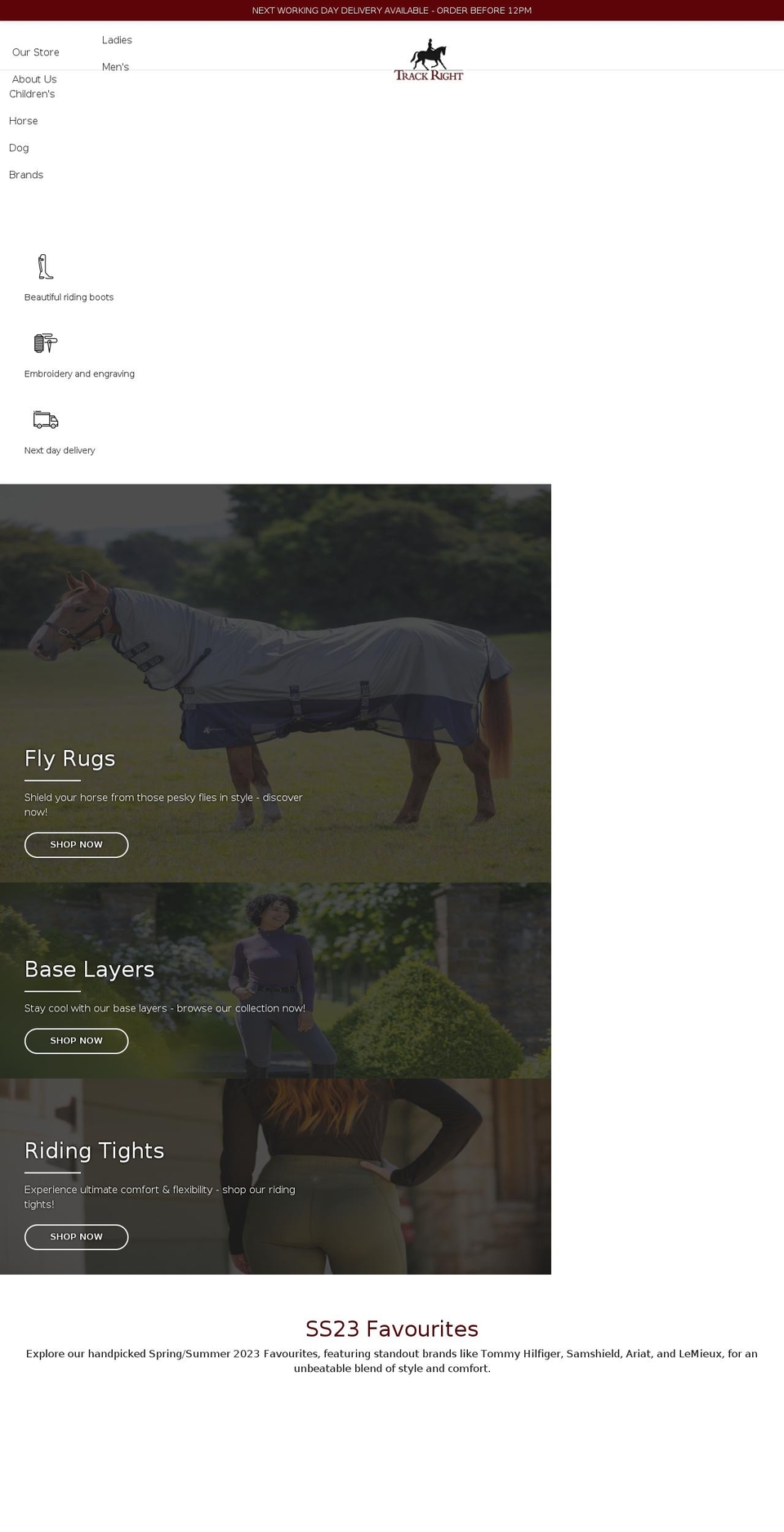 trackright.co.uk shopify website screenshot