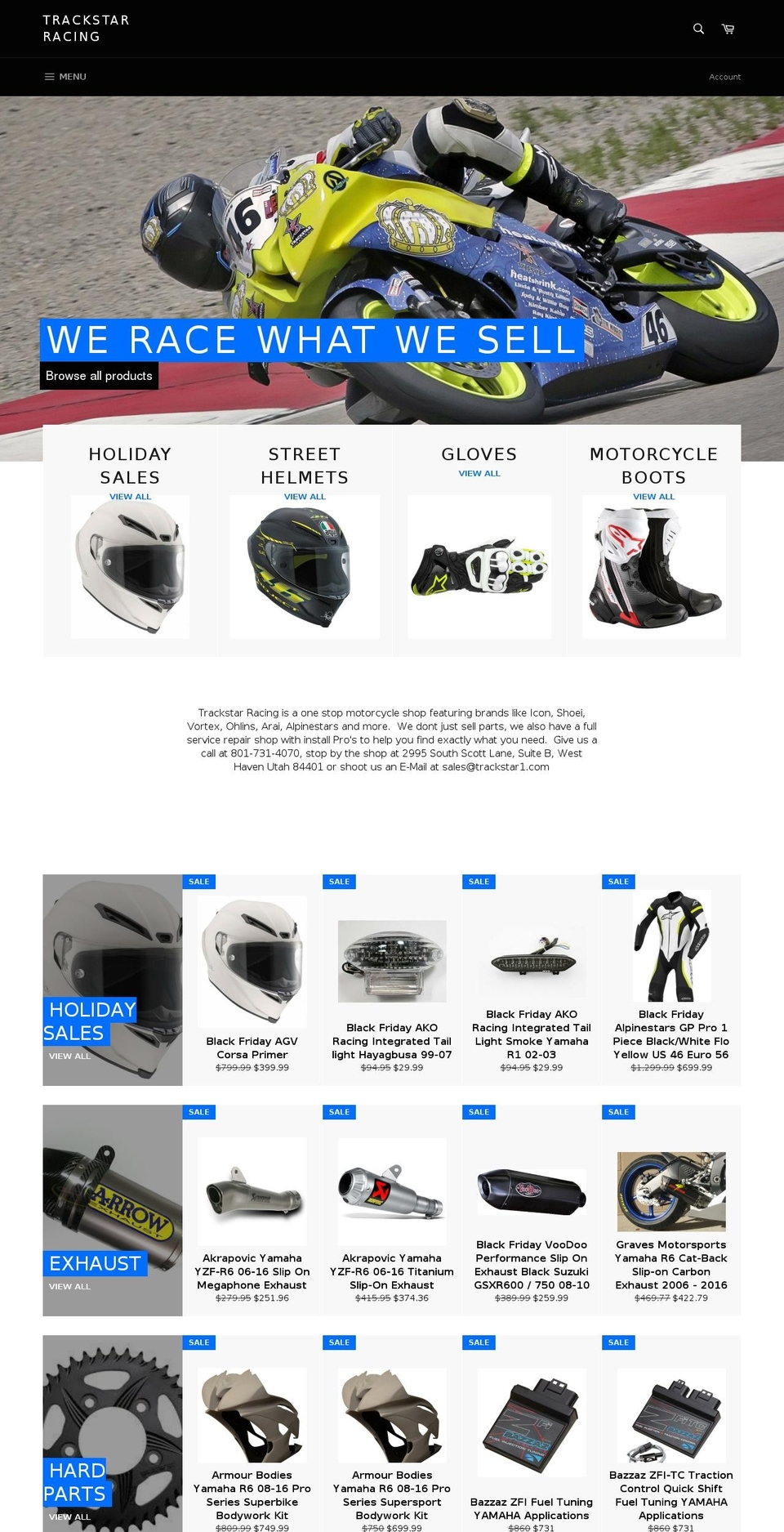 trackstar1.com shopify website screenshot