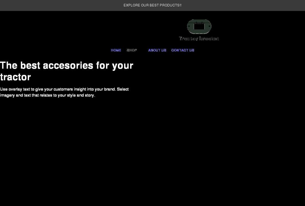 tractorbracket.com shopify website screenshot