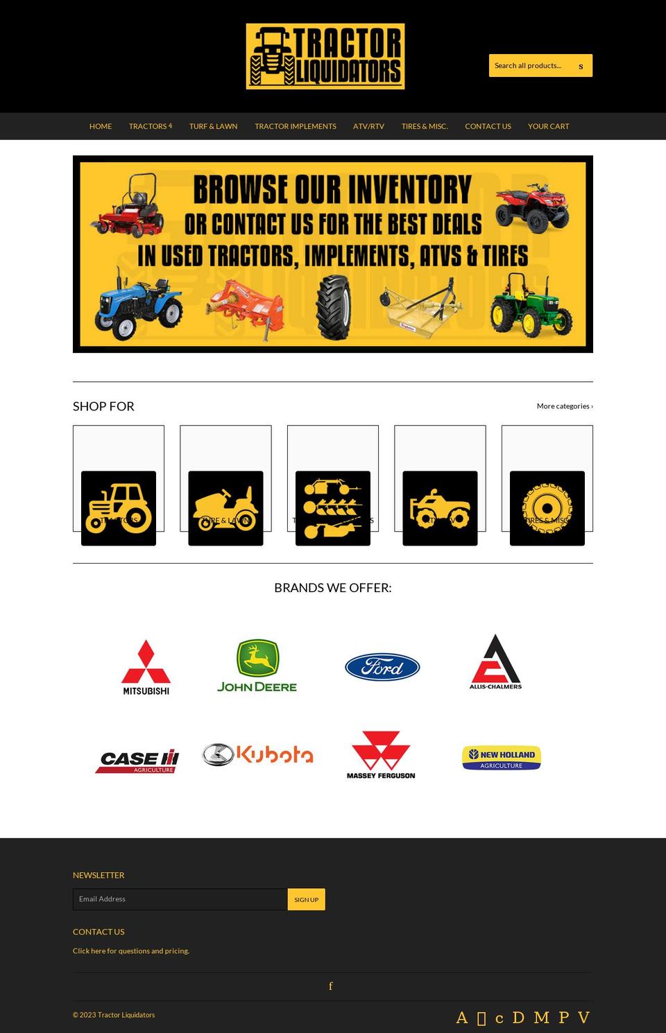 tractorliquidators.com shopify website screenshot