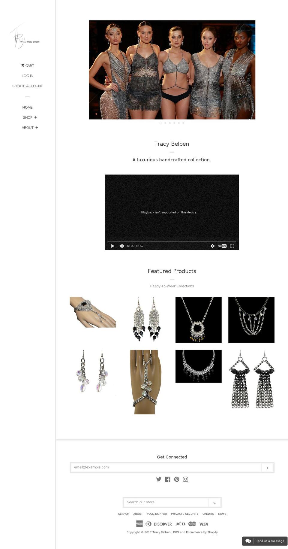 tracybelben.com shopify website screenshot