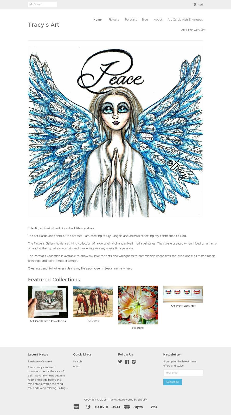 tracydecamp.com — Shopify storefront screenshot