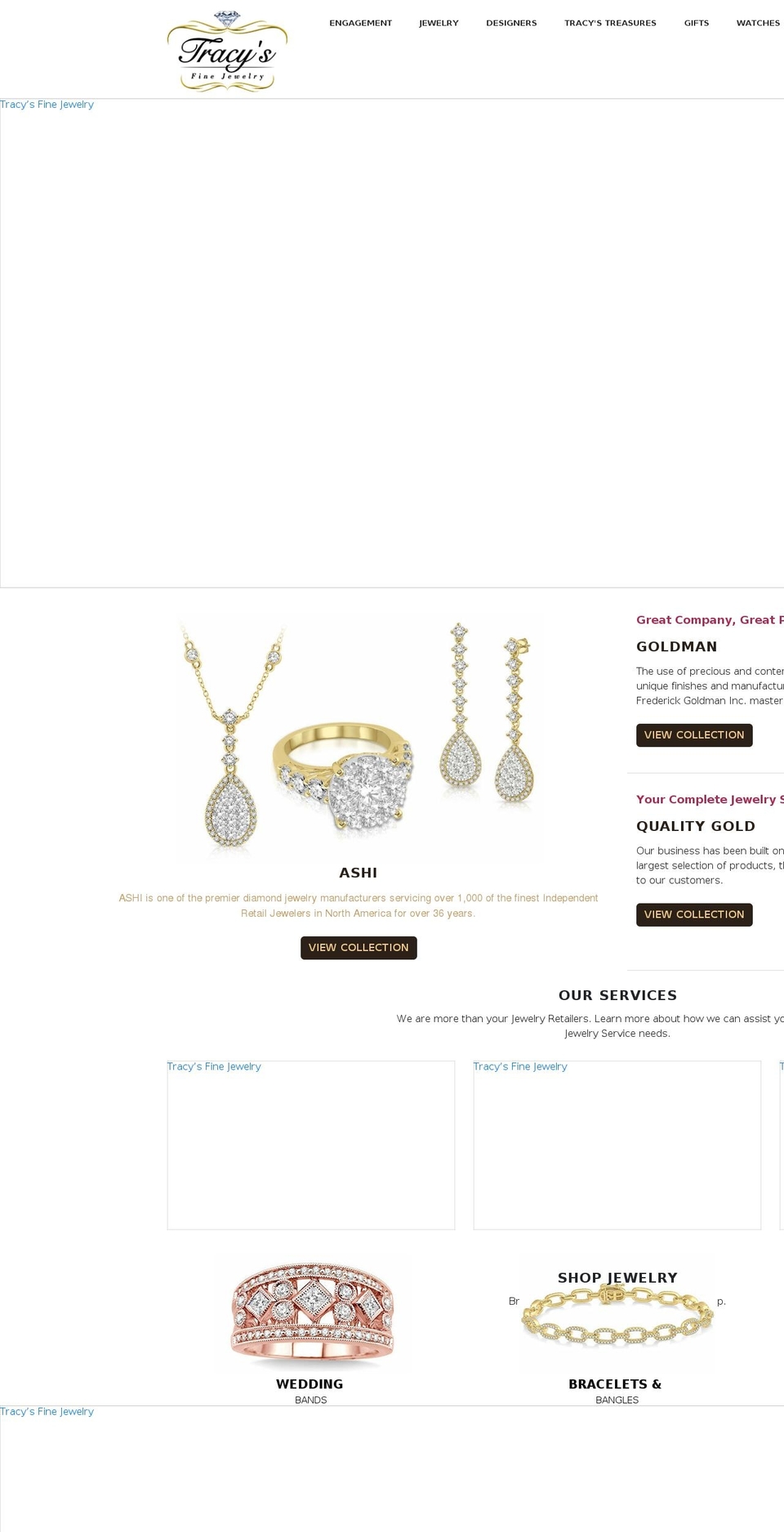 tracysfinejewelry.com shopify website screenshot