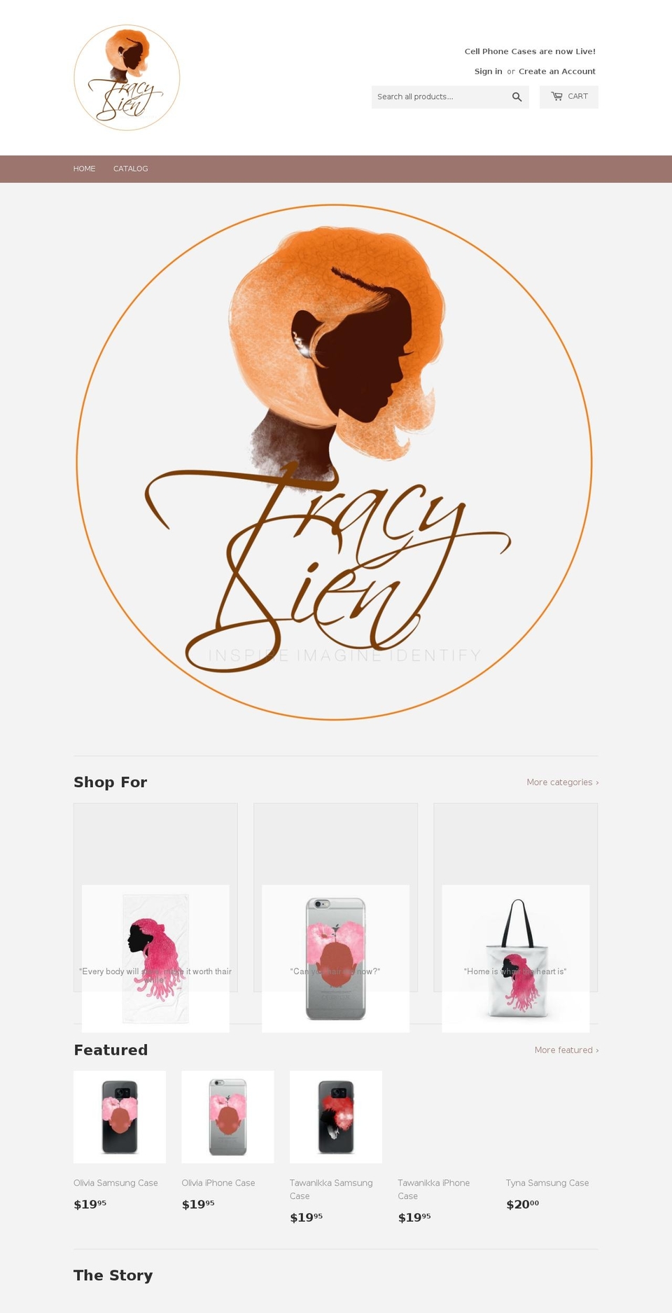 tracysien.com — Shopify storefront screenshot