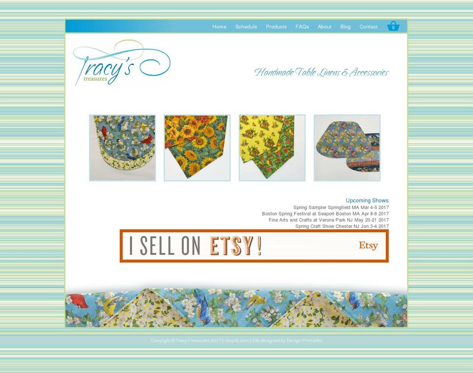 tracystreasuresri.com shopify website screenshot